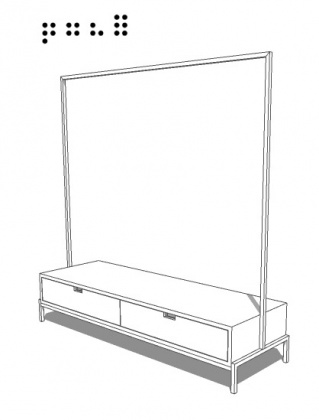 «METALFRAME А» рейл для одежды с ящиком ARCHPOLE