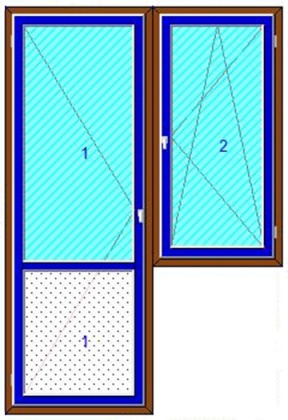 «EXTRATHERM» ARtec балконный блок со створкой справа